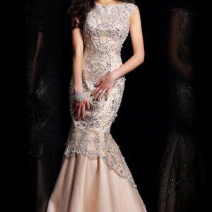 Luxury Glamour Designer Couture Wedding Evening Runway Prom Pageant Gown Dress